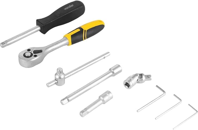 Vonder, Jogo De Soquetes E Ponteiras Com Encaixe De 1/4", 4,0 Mm A 13,0 Mm, Com 33 Peças.