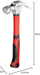 MTX Martelo de Unha Magnético, Cabeça de Aço 27 mm, Cabo de Fibra de Vidro Antiderrapante, 450 g, Ferramenta Profissional para Carpintaria e Construção