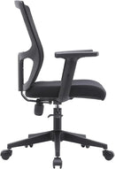 Cadeira Diretor Ergonômica Grid Preta - Encosto em Tela Mesh, Apoio Lombar, Altura Ajustável