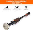 Barra Fixa De Porta Para Exercícios Ajustável 63 A 96 CM(Preto)