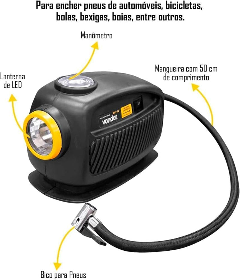 Compressor De Ar Automotivo, Cav 12, 12 V, Vonder