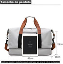 Bolsa de viagem portátil bolsa de bagagem de viagem de curta distância de grande capacidade leve separação seca e molhada bolsa de fitness esportiva (Preto)