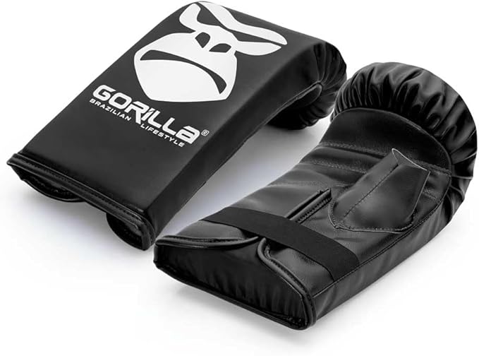 Saco Pancada Boxe120 Cm + Luva Bate Saco Muay thai Treino Luta Cor Preto Equipamento Luta Gorilla