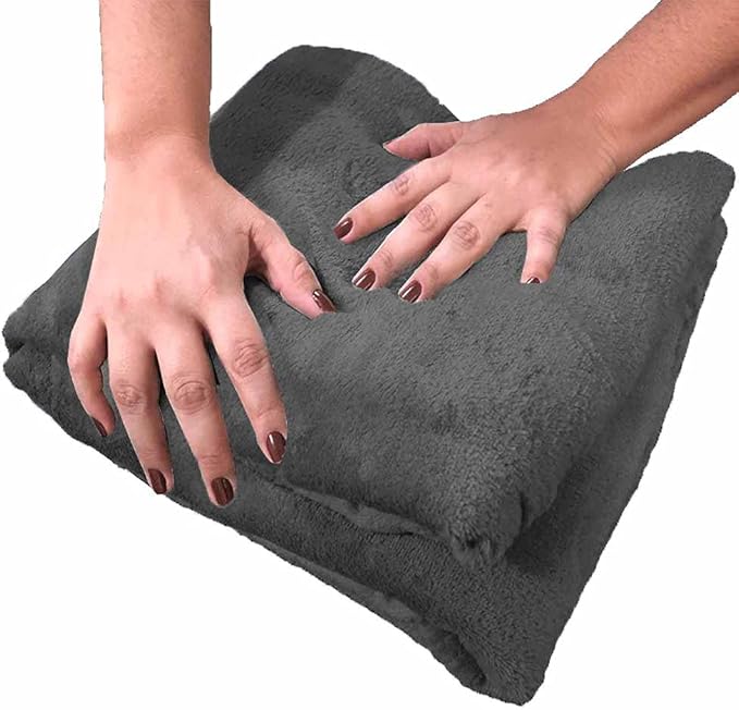 Cobertor Casal Manta Microfibra Fleece 01 Peça Chumbo