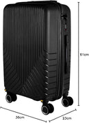 Cj Malas Polipropileno 2 Peças P e M com Rodas 360 França - AeroMalas (Preto)