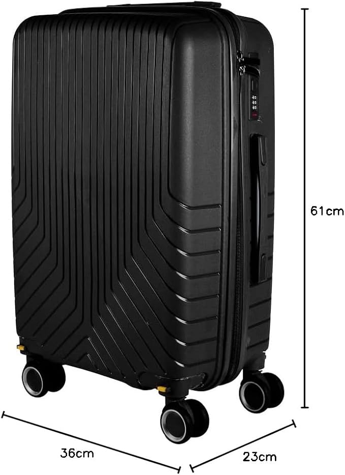 Cj Malas Polipropileno 2 Peças P e M com Rodas 360 França - AeroMalas (Preto)