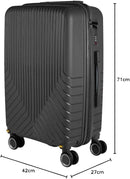 Cj Malas Polipropileno 3 Peças P, M, G Rodas 360 - Canadá (Grafite)