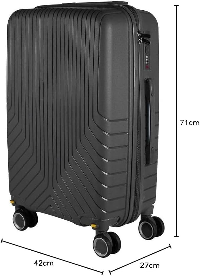 Cj Malas Polipropileno 3 Peças P, M, G Rodas 360 - Canadá (Grafite)