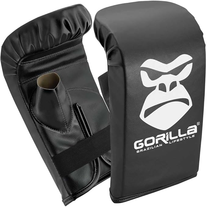 Saco Pancada Boxe120 Cm + Luva Bate Saco Muay thai Treino Luta Cor Preto Equipamento Luta Gorilla