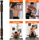 Barra Fixa De Porta Para Exercícios Ajustável 63 A 96 CM(Preto)