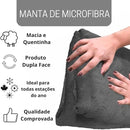 Cobertor Casal Manta Microfibra Fleece 01 Peça Chumbo