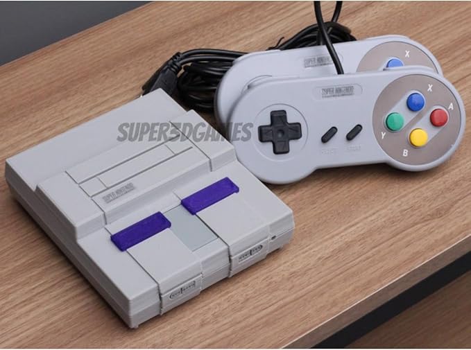 Mini Console Retro Super Nintendo com 130 mil jogos + 2 Controles Super 3D Games