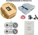 Mini Console Retro Super Nintendo com 130 mil jogos + 2 Controles Super 3D Games