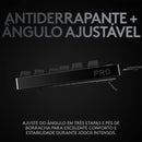 Teclado Mecânico Gamer Logitech G PRO com Layout US, RGB LIGHTSYNC, Design TKL, Cabo Destacável e Switch Exclusivo GX Blue Clicky