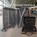 Mala de Bordo 10kg com Frasqueira Bagagem de Mão Expansível ANAC Rodas Duplas 360° Cadeado TSA Antifurto Alça Lateral Design Leve Resistente Ideal para Viagens Avião Cor Bege