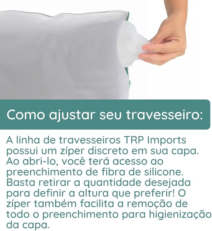 Kit 2 Travesseiros TRP Imports Select Luxo Fibras Importada E Antialérgica