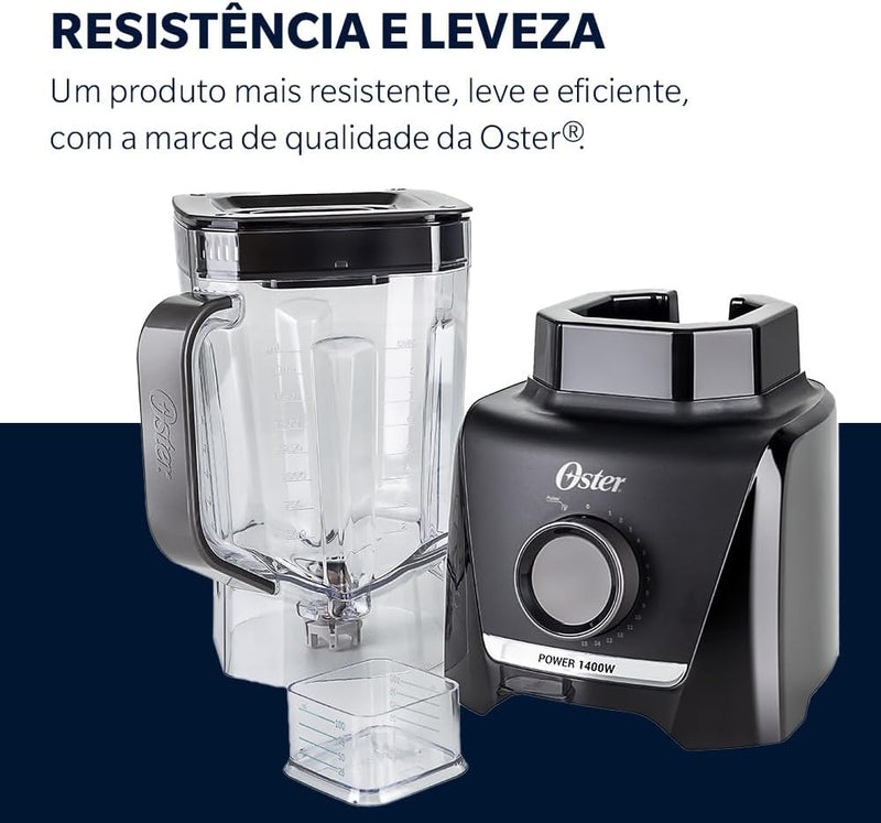 Liquidificador 1400 Full Oster Preto 3,2L