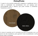Escrivaninha com Estante Lateral MATCH cor Preto/Pinho - Artely