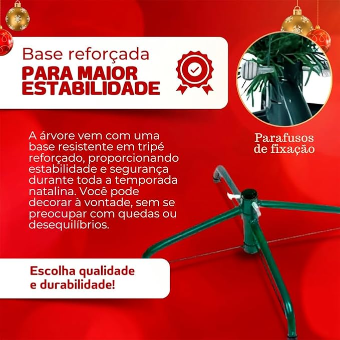 Árvore De Natal Premium Completa Com Enfeites Grande E Pisca - 1,80m Pinheiro Galhos Luxo Verde Cheia Tradicional Com Decoração