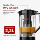 Liquidificador Mondial, Turbo Power 550W, Preto, 2,2 L - L-99 FB