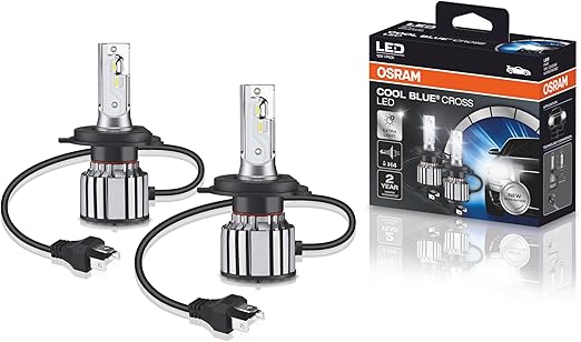 KIT LED COOL BLUE CROSS H4 OSRAM - 64193CW CBC - Potência 23W - Tensão 12V - 2 anos de Garantia - 6000K Branca Azulada