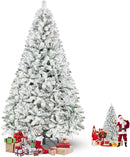 1,8 Metros Arvore de Natal, 750 Galhos Árvore de Natal Flocada, Árvore de Natal Flocada de Neve, Arvore Pinheiro de Natal Tradicional, Pinheiro de Natal Artificial Flocado
