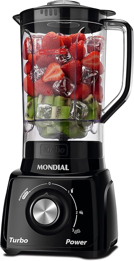 Liquidificador Mondial, Turbo Power 550W, Preto, 2,2 L - L-99 FB
