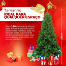 Árvore De Natal Premium Completa Com Enfeites Grande E Pisca - 1,80m Pinheiro Galhos Luxo Verde Cheia Tradicional Com Decoração