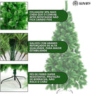 Árvore De Natal Pompom Verde Mesclada Luxo Grande Cheia Premium 2,10m 577 Galhos LuvinCo