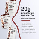 Fresh Whey Protein - Chocolate e Avelã 900g - 20g de Proteínas por Porção - Suplementos Naturais, Suplementação Treino Academia, Ganho Muscular Hipertrofia - DUX HUMAN HEALTH