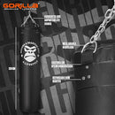 Saco Pancada Boxe120 Cm + Luva Bate Saco Muay thai Treino Luta Cor Preto Equipamento Luta Gorilla