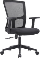 Cadeira Diretor Ergonômica Grid Preta - Encosto em Tela Mesh, Apoio Lombar, Altura Ajustável