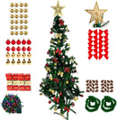 Árvore De Natal Premium Completa Com Enfeites Grande E Pisca - 1,80m Pinheiro Galhos Luxo Verde Cheia Tradicional Com Decoração