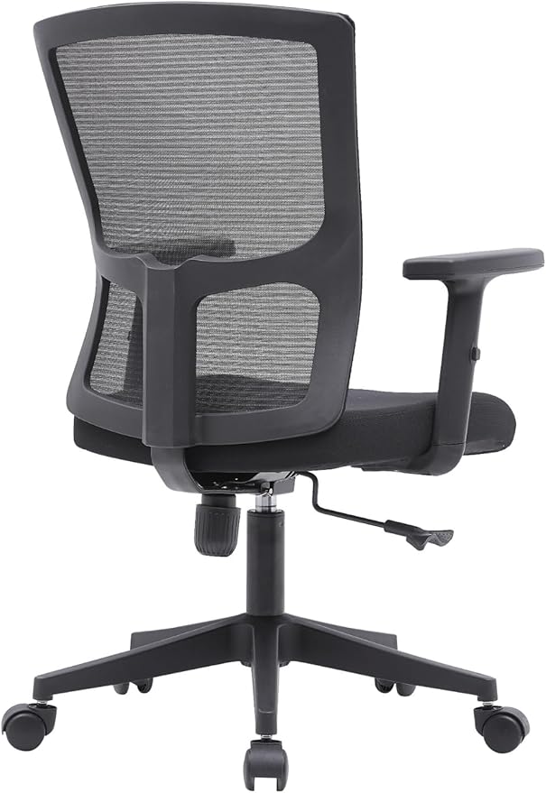 Cadeira Diretor Ergonômica Grid Preta - Encosto em Tela Mesh, Apoio Lombar, Altura Ajustável