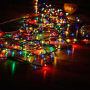 Pacote com 2 luzes solares para uso externo, 200 luzes LED extralongas com 8 modos de iluminação, decoração de iluminação externa à prova d'água para jardim, pátio, varanda, Natal, casamento, festa