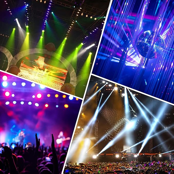 Luzes de palco com 36 LEDs par, U'King Par Lights Uplights Indoor para festas de Natal Discoteca Controle Remoto de Casamento, Luzes de Festa Ativadas por Som DMX (4 Pacotes)
