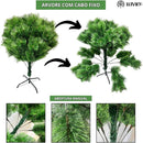 Árvore De Natal Pompom Verde Mesclada Luxo Grande Cheia Premium 2,10m 577 Galhos LuvinCo