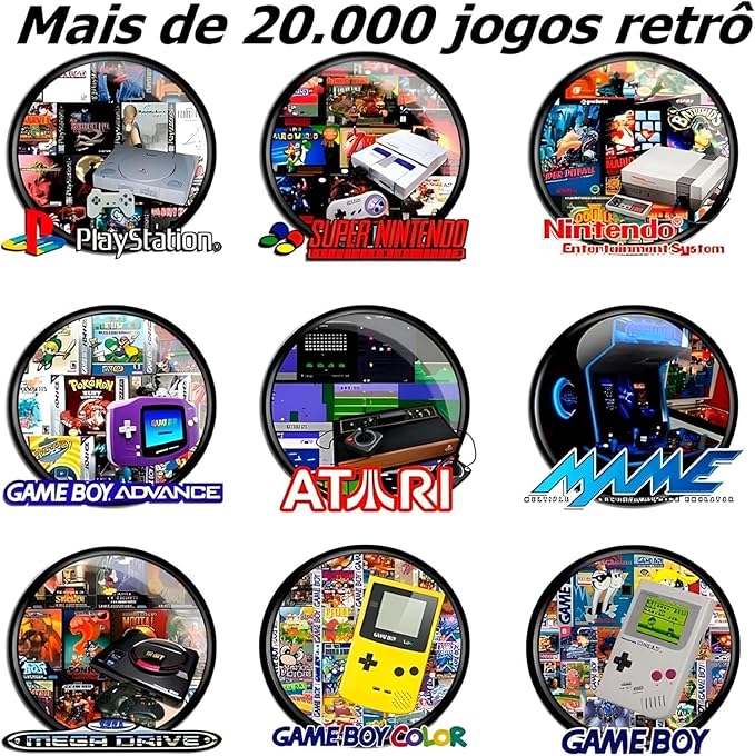 Vídeo Game Retrô Game Stick Lite 4k Hdmi 64gb 20.000 Mil Jogos Com 2 Controles Sem Fio