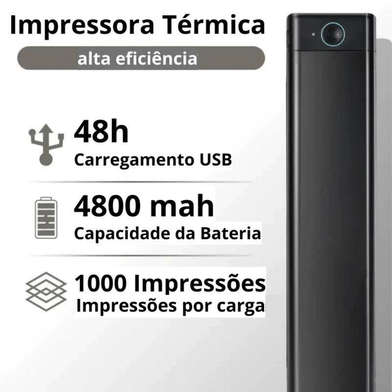 BluPrinter™ - Impressora Portátil + (Refil de Papel e Brinde Surpresa)