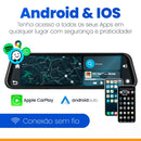 SmartVision PRO™ – Retrovisor Multimídia com [CÂMERA DE RÉ + FRONTAL]